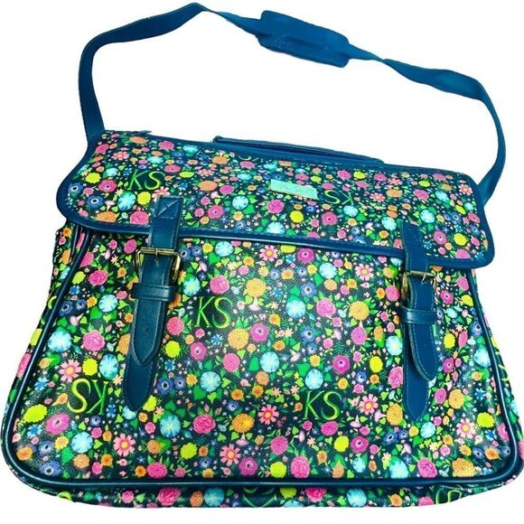 KEN SCOTT Italy Circa 1980s Retro Floral Weekender Convertible Crossbody Duffle - Picture 15 of 15